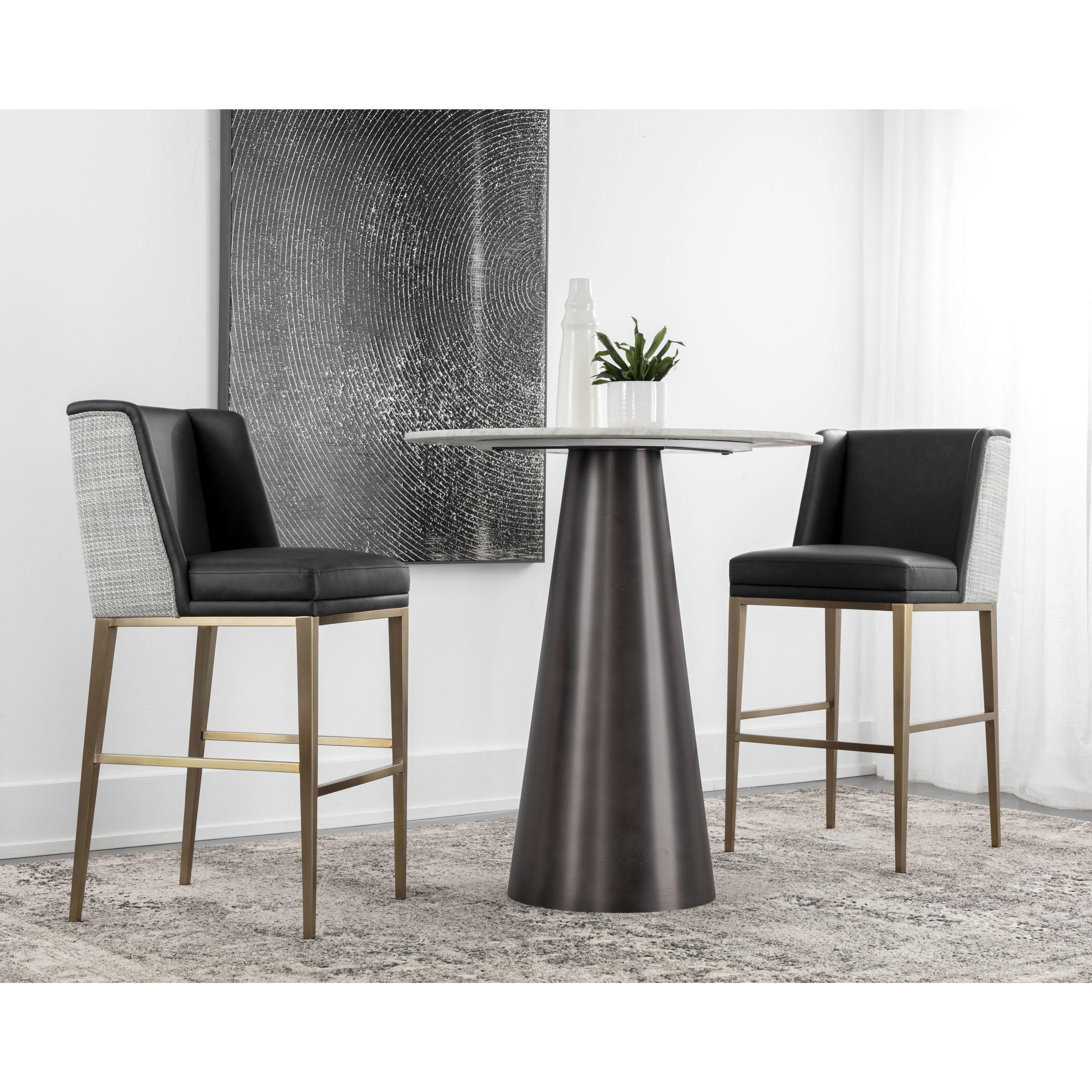 Joplin 41.5 inch Cantina Black / Vera White Pepper Barstool